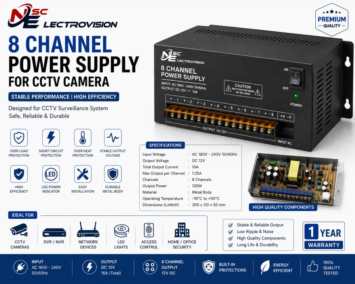 Power Supply 8 Channel